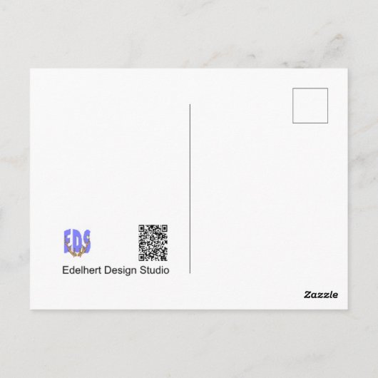 Foggy Autumn Garden mit Spider DIY Postcard Postkarte (Rückseite)