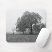 Foggy Autumn Morning Grauscale Mousepad (Mit Mouse)