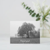 Foggy Autumn Morning Grauscale Postkarte (Stehend Vorderseite)