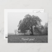 Foggy Autumn Morning Grauscale Postkarte (Vorne/Hinten)