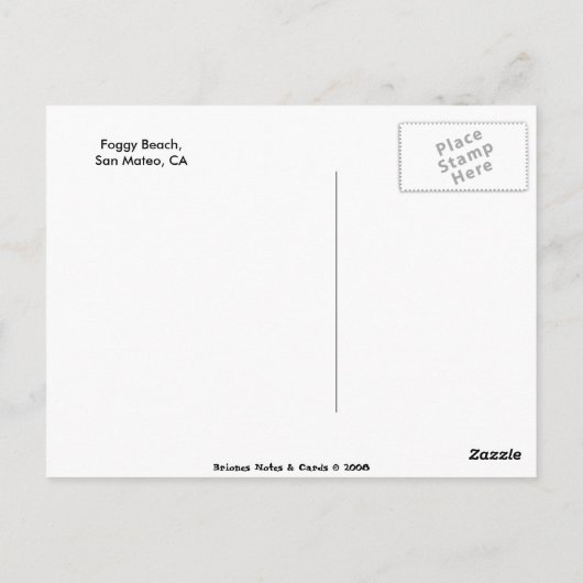 Foggy Beach Postkarte (Rückseite)