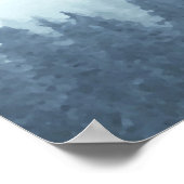 Foggy Blue Pines 27 Table Wedding Seating Chart Poster (Ecke)