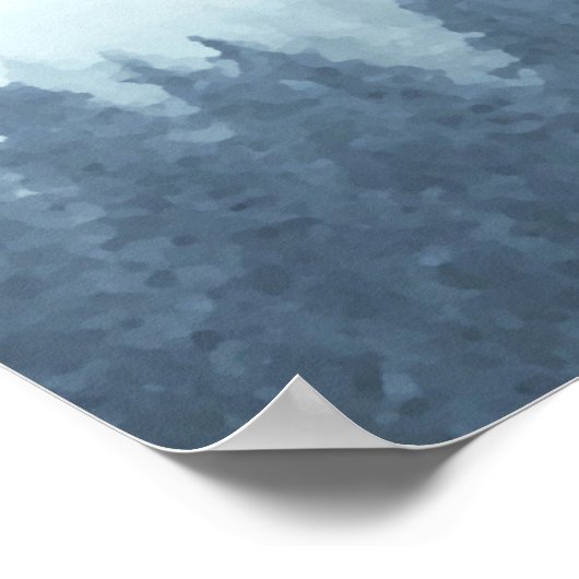 Foggy Blue Pines 27 Table Wedding Seating Chart Poster (Ecke)