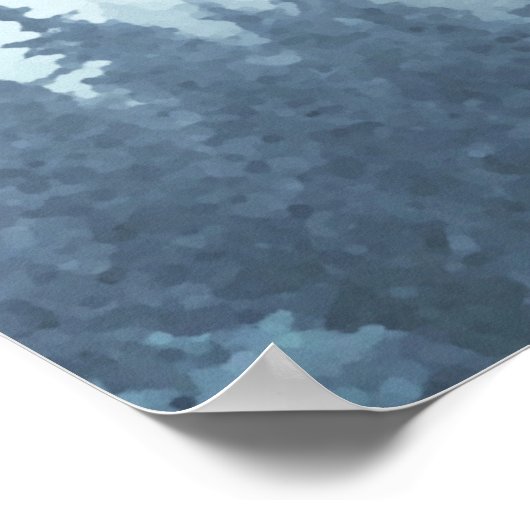 Foggy Blue Pines 28 Table Wedding Seating Chart Poster (Ecke)