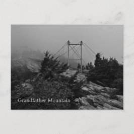 Foggy Bridge Großvater Bergsee-Karte Postkarte
