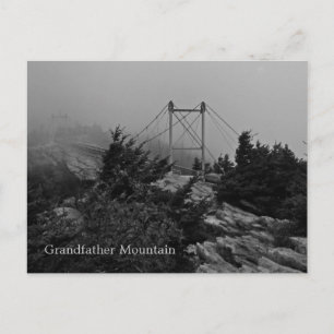 Foggy Bridge Großvater Bergsee-Karte Postkarte