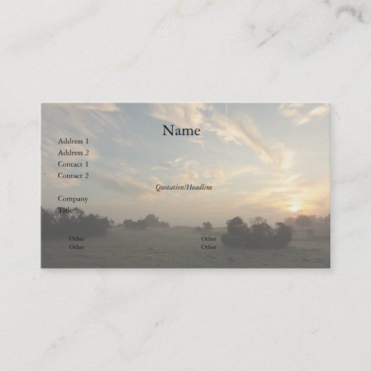 Foggy Day 8 Visitenkarte (Vorderseite)