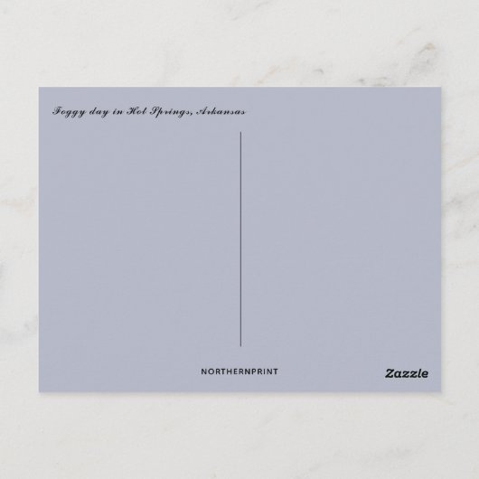 Foggy Day in heißen Quellen in Arkansas Postkarte (Rückseite)
