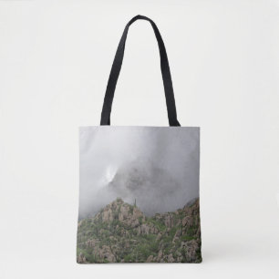 Foggy Desert Mountain Landschaft Foto Morning Fog Tasche
