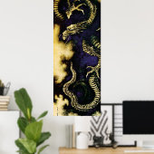 Foggy Dragon Poster (Heimbüro)
