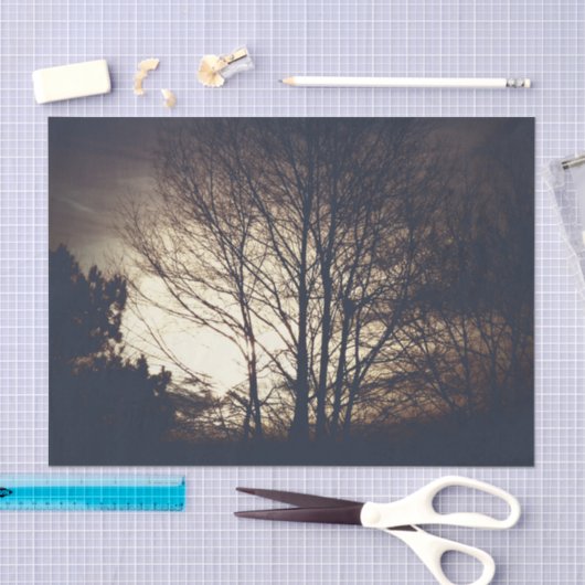 Foggy Fall Abend Seidenpapier (Handwerk)