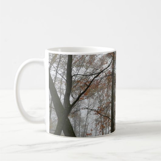 Foggy Fall in Pennsylvania Herbst Natur Kaffeetasse (Links)