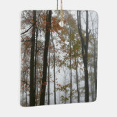 Foggy Fall in Pennsylvania Herbst Natur Keramikornament (Rechts)