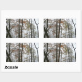 Foggy Fall in Pennsylvania Herbst Natur Rechteckiger Aufkleber (Blatt)