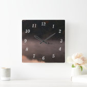 Foggy Fishing Wall Clock Quadratische Wanduhr (Zuhause)