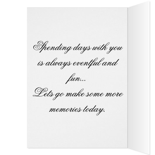 Foggy Forest Customizable (Dad's Special Day) Card (Innen (Links))