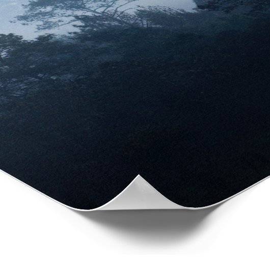 Foggy forest - Dailich Motivierend QR Code Poster (Ecke)