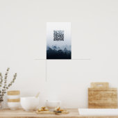Foggy forest - Dailich Motivierend QR Code Poster (Küche)