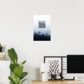 Foggy forest - Dailich Motivierend QR Code Poster (Heimbüro)