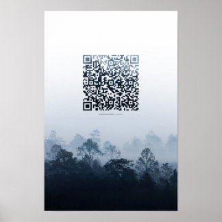 Foggy forest - Dailich Motivierend QR Code Poster