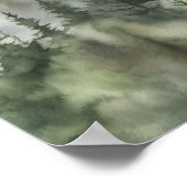 Foggy Forest Landschaft Art Print Poster (Ecke)