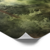 Foggy Forest Landschaft Art Print Poster (Ecke)