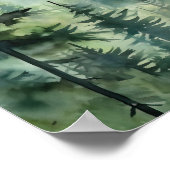 Foggy Forest Landschaft Art Print Poster (Ecke)