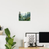 Foggy Forest Landschaft Art Print Poster (Heimbüro)
