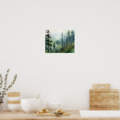 Foggy Forest Landschaft Art Print Poster (Küche)
