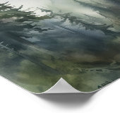 Foggy Forest Landschaft Art Print Poster (Ecke)