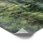 Foggy Forest Landschaft Art Print Poster (Ecke)