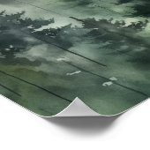 Foggy Forest Landschaft Art Print Poster (Ecke)