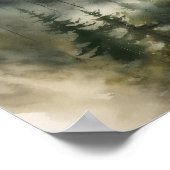 Foggy Forest Landschaft Art Print Poster (Ecke)