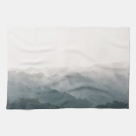 Foggy Forest Nature Foto Geschirrtuch