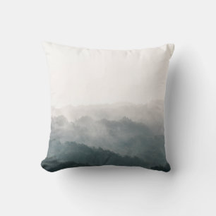 Foggy Forest Nature Foto Kissen