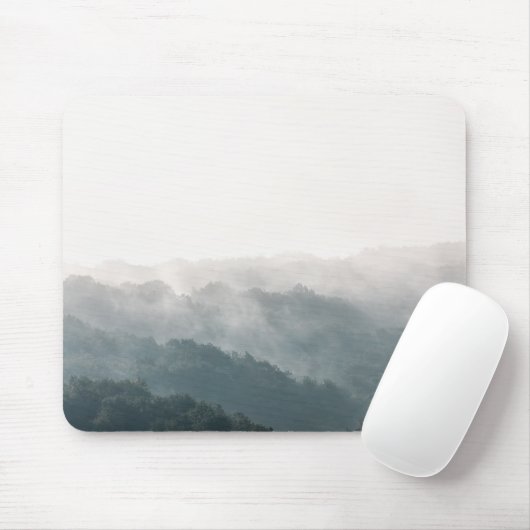 Foggy Forest Nature Foto Mousepad (Mit Mouse)