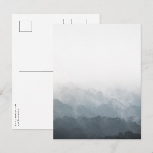 Foggy Forest Nature Foto Postkarte (Vorne/Hinten)