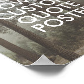 Foggy Forest Nature Landschaft Custom Zitat Poster (Ecke)