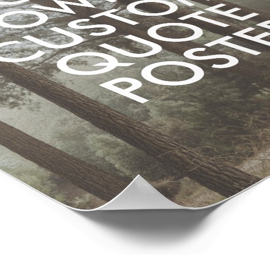 Foggy Forest Nature Landschaft Custom Zitat Poster (Ecke)