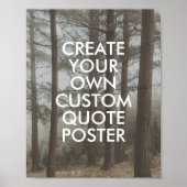 Foggy Forest Nature Landschaft Custom Zitat Poster (Vorne)