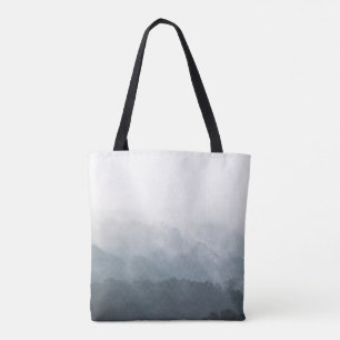 Foggy Forest Nature Photograph Tasche