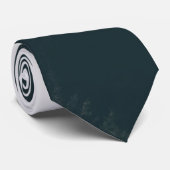 Foggy Forest Pine Mountain Ästhetische Kunst Krawatte (Gerollt)