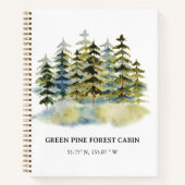 Foggy Forest Vacation Gästebuch Notizblock (Vorderseite)