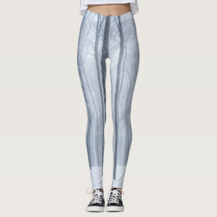 Foggy gefrorener Winterwald Leggings