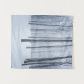 Foggy gefrorener Winterwald Wandteppich (Vorderseite (Horizontal))