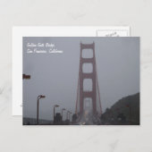 Foggy Golden Gate Bridge Postcard Postkarte (Vorne/Hinten)