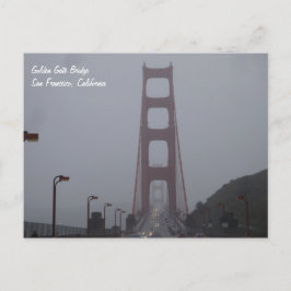 Foggy Golden Gate Bridge Postcard Postkarte