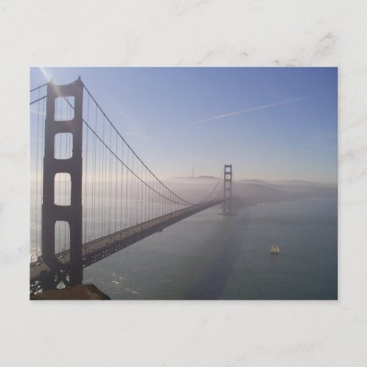Foggy Golden Gate Postkarte (Vorderseite)