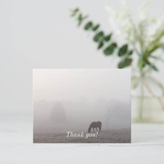Foggy Grazing Postkarte (Stehend Vorderseite)
