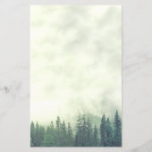 Foggy Green Forest HAUSHALT Hochzeit Einladung (Rückseite)